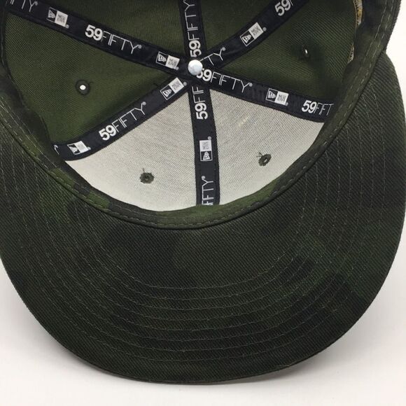 New Era Chicago Cubs Armed Forces Memorial Day Camo 59FIFTY Fitted Hat Sz 7 - Picture 10 of 16